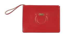 Debossed Emblem Wristlet, Leather, Red, MII, KM22D299, 3*